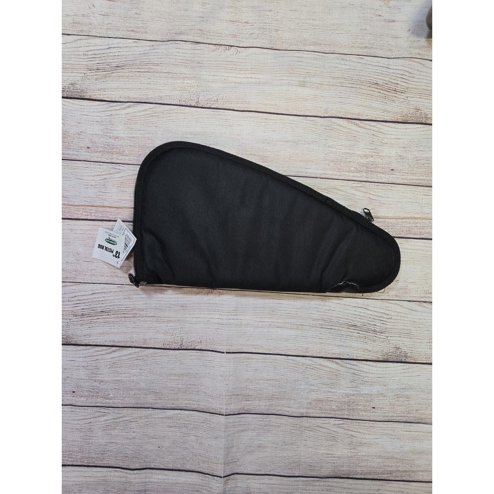 Bass Pro Pistol Rug Fits Single Handgun 13" Case Black Canvas Zipper Padded‎ NWT